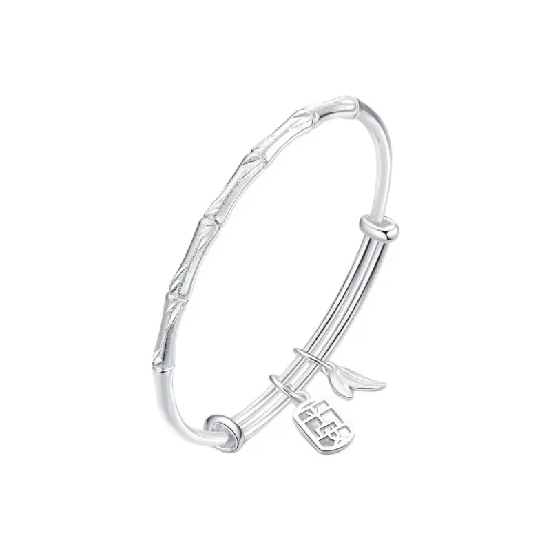 U state Sterling Silver Bangle 999 Fine Silver Women's-0