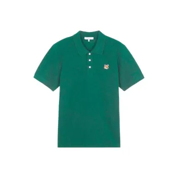 Maison Kitsune Fox Head Patch Short Sleeved Polo Shirt