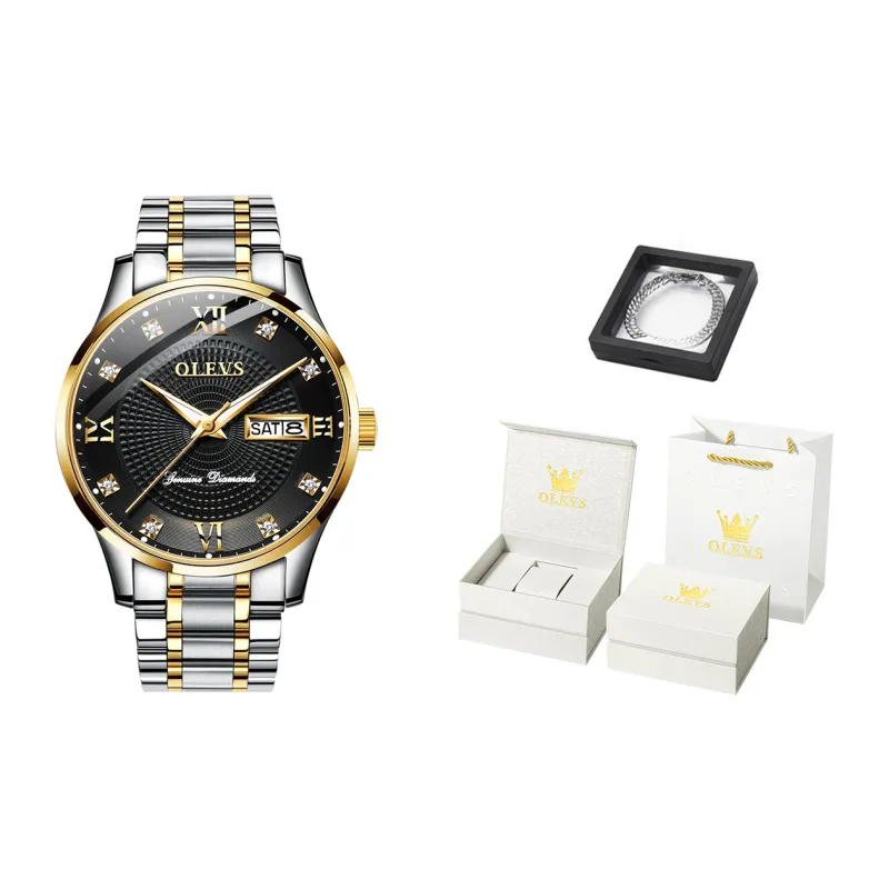 OLEVS Mechanical Movement Watch Men's Watches White Dial-6