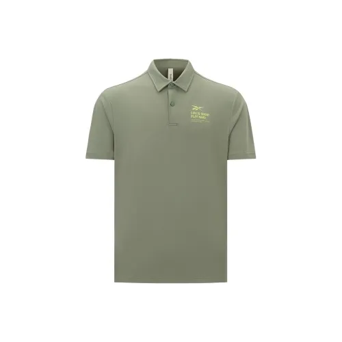Reebok Polo Shirt Men's Light Army Green