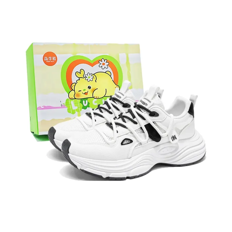 Budding Bear Anti-Slip Wear-Resistant Breathable Height Increasing Low-Top Chunky Sneakers Men's Box-0