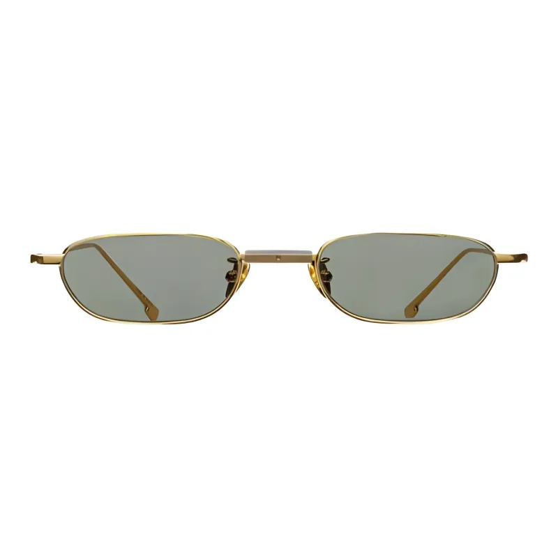PROJEKT PRODUKT Titanium Oval Sunglasses Unisex Gold-1