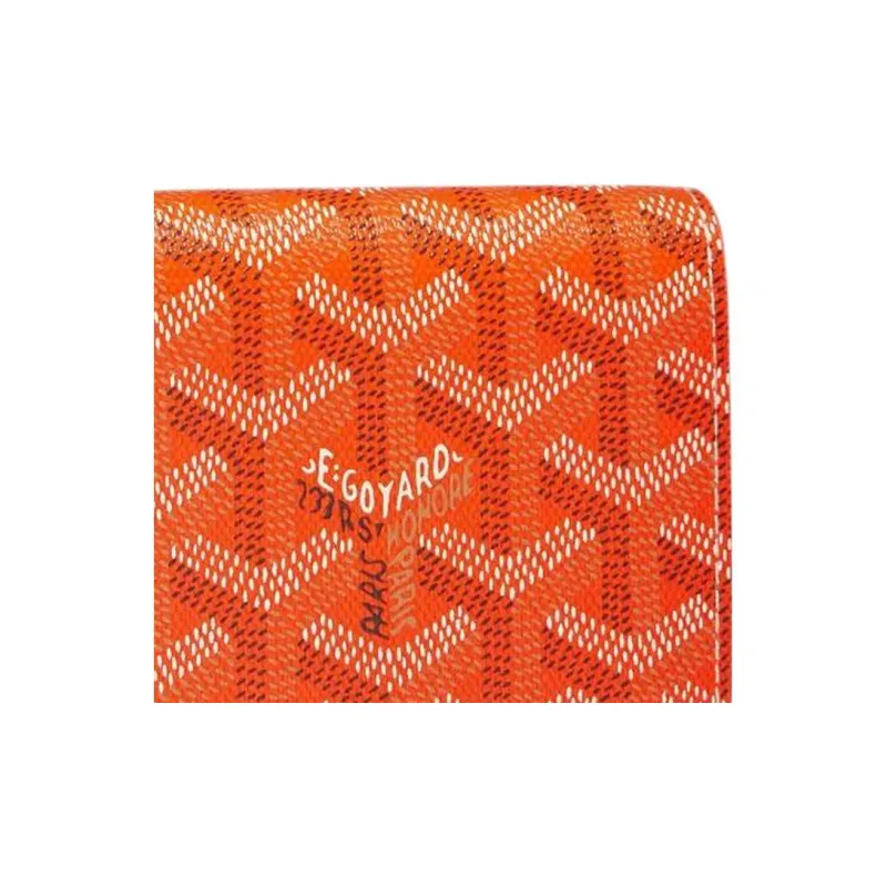 GOYARD MALESHERBES Canvas With Leather Card Holder Unisex Orange-4