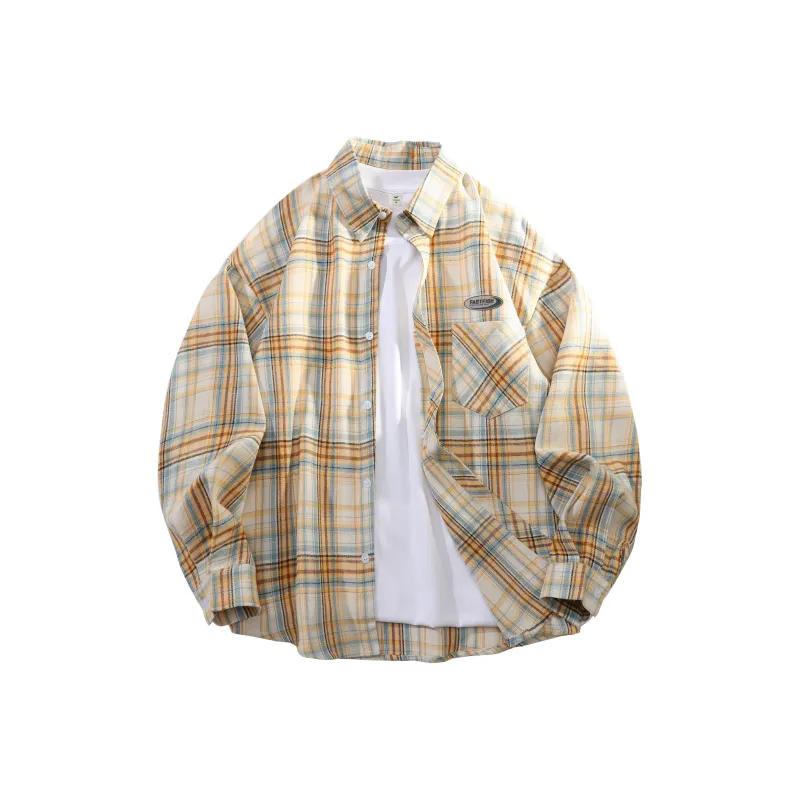 FASTFISH Shirt Unisex Red Plaid-4