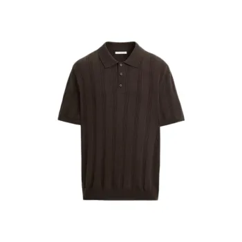 ZARA Polo Shirts Men Brown