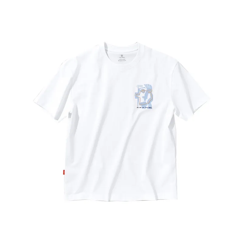 Mr.Bu T Shirts Men Moon White-0
