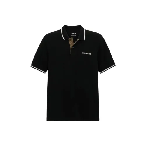 COACH Polo Shirts Men Black