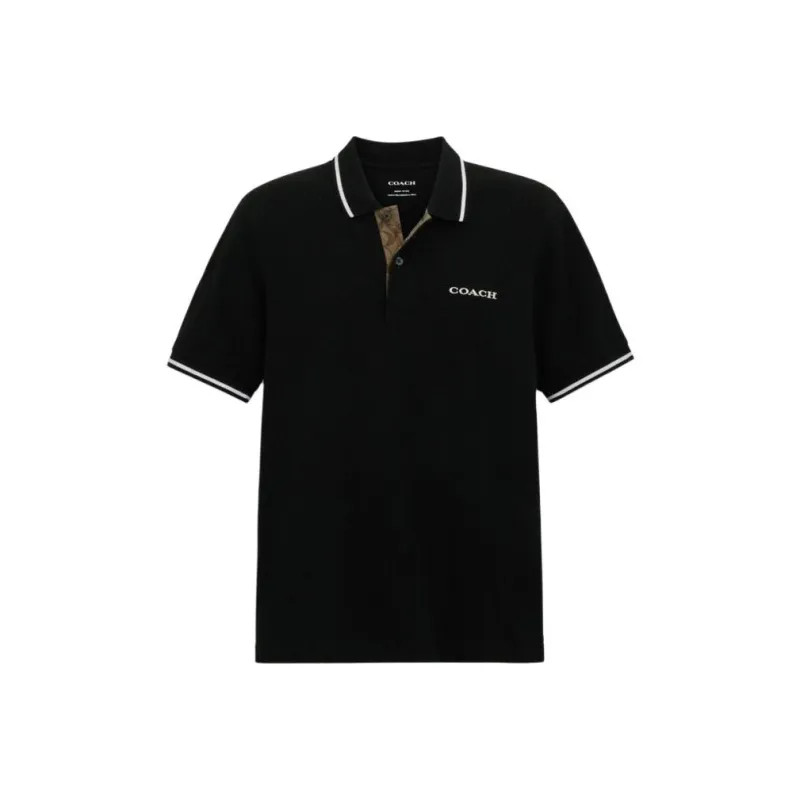 COACH Polo Shirts Men Black-0