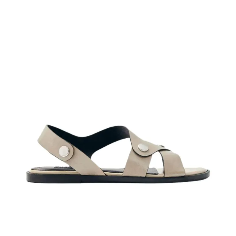 ALOHAS Mindy Strap Sandals Women's Beige-1