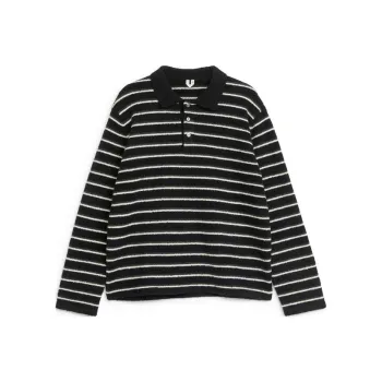 ARKET Polo Shirt Men's Dark Blue/off-White