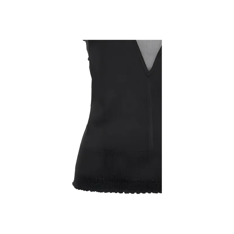 PINKO Sleeveless Tulle Detailed Shirt-2