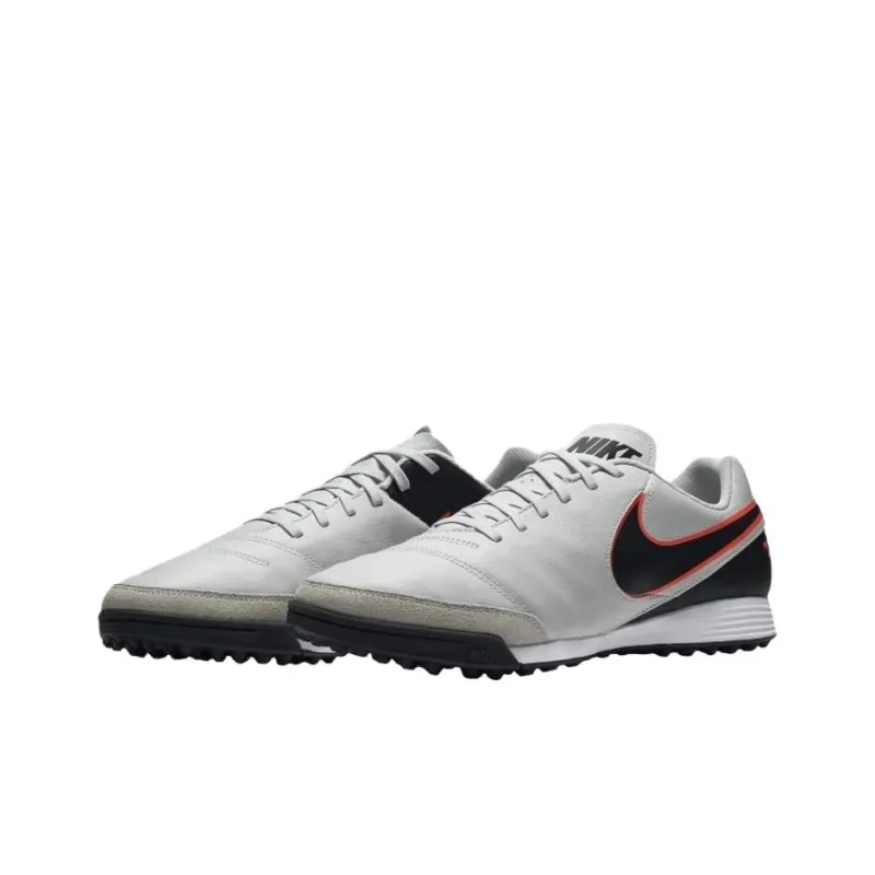 Nike Tiempo Genio 2 Artificial Ground Anti Slip Wear Resistant Soccer Shoes Men's White-3