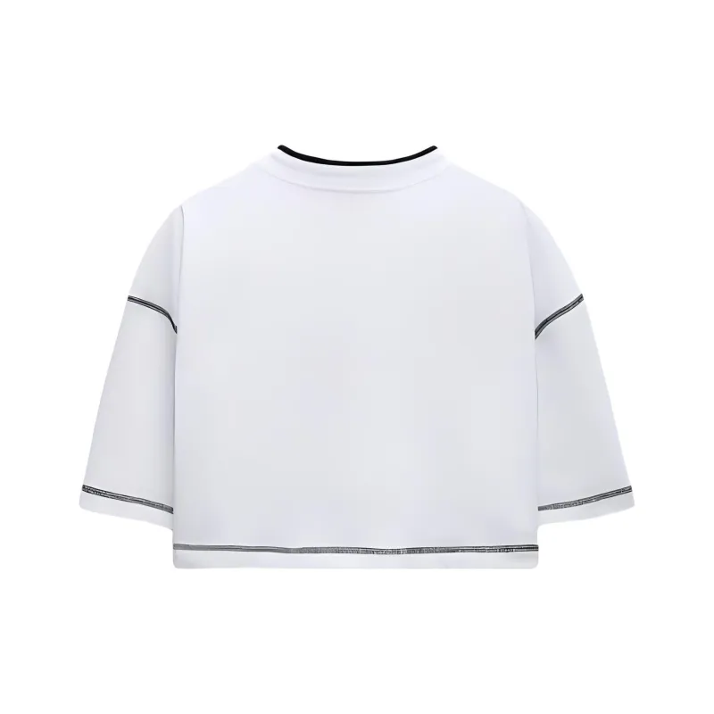 ZARA x Ford Drop Shoulder Sleeve T-Shirt Women's White-1