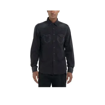 REPLAY Shirts Men Black