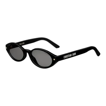 DIOR Acetate Oval Sunglasses Unisex Black