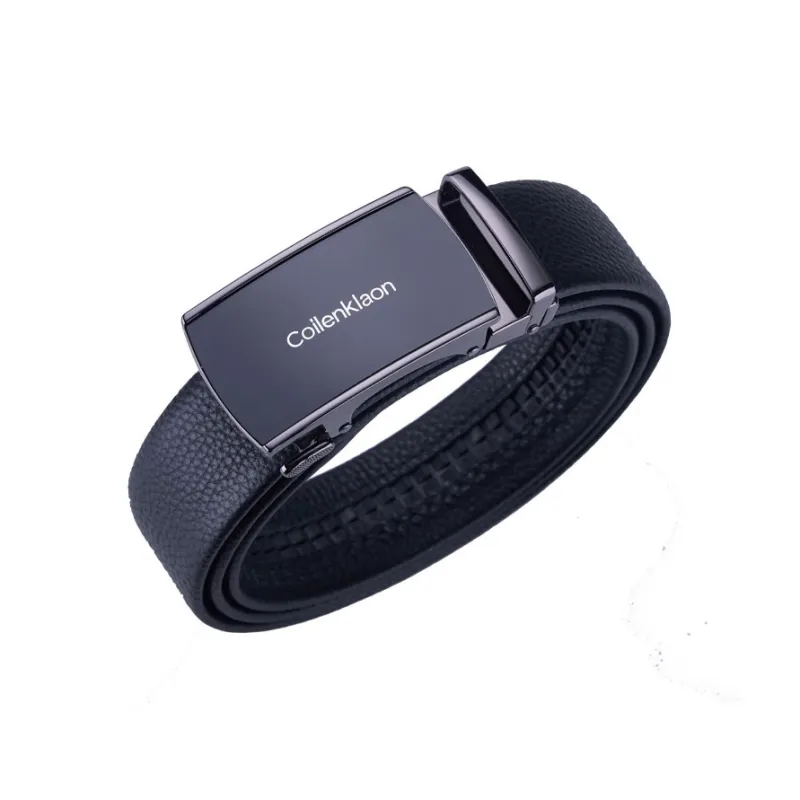 Coilenklaon Top Grain Cow Leather Belts Men's 3.5cm-0