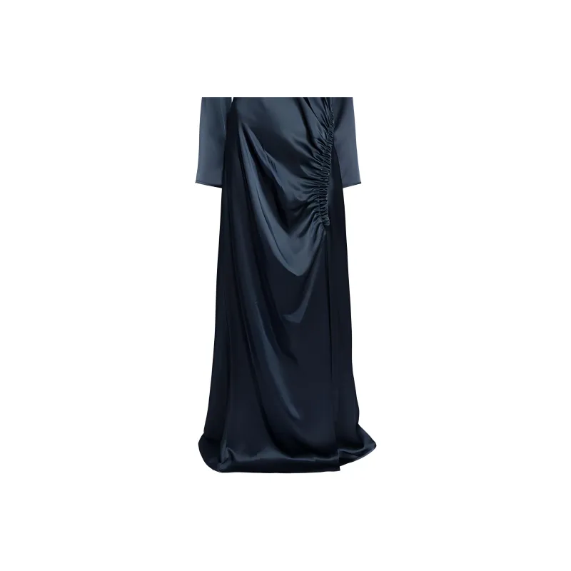 LAPOINTE Ruched Satin Dress-3