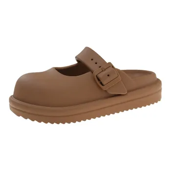 Warm Edge Closed Toe Women's Fashion Home Indoor Platform Height Increasing Office Versatile Slippers