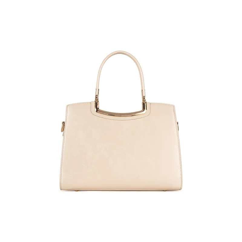 Vigno Synthetic Leather Handbag, One Shoulder, Crossbody Bag Regular Women's White-5