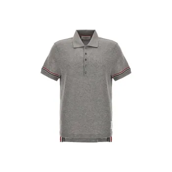 THOM BROWNE Rwb Striped Short Sleeved Polo Shirt