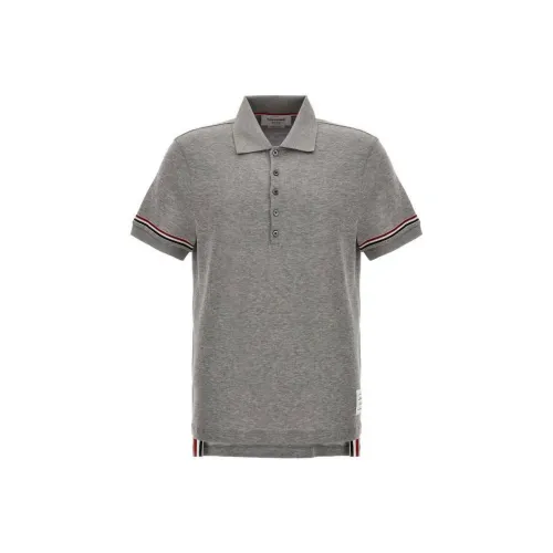THOM BROWNE Rwb Striped Short Sleeved Polo Shirt