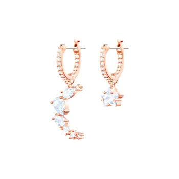 Swarovski Moonsun Earrings Women's Rose Gold Tone Plated