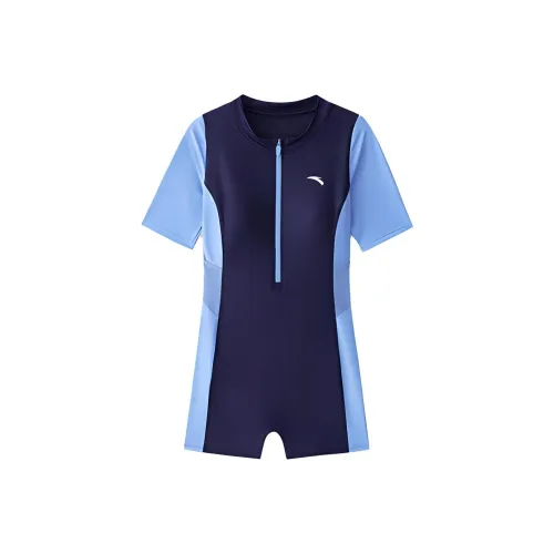 Anta One piece Swimsuit Women's Clear Sea Blue