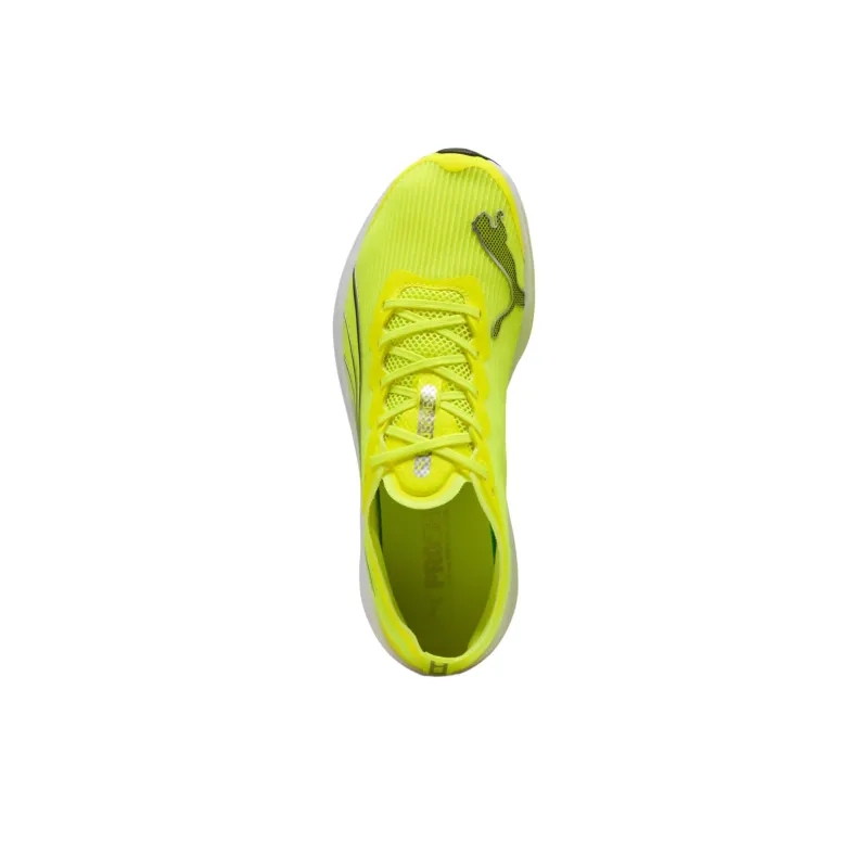 PUMA Redeem Pro Racer Cushioning Slip Resistant Low Top Running Shoes Unisex Neon Yellow-4