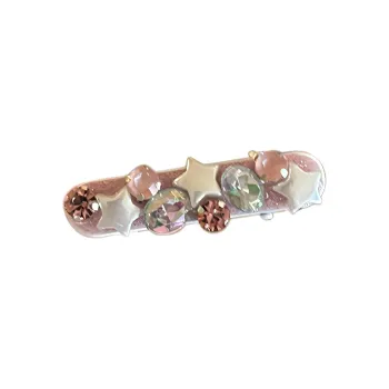 Kelanxi Alloy / Zircon / Acrylic Hair Clips Women's Pink