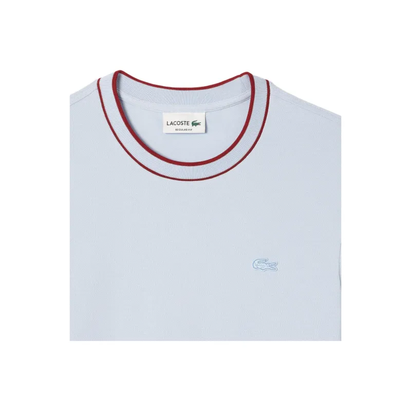 LACOSTE Stretch Piqué Stripe Collar T shirt-4