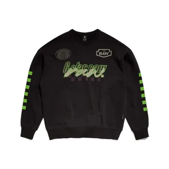 G STAR RAW Sweatshirt Men's Gray Actual Product Is Pitch Black