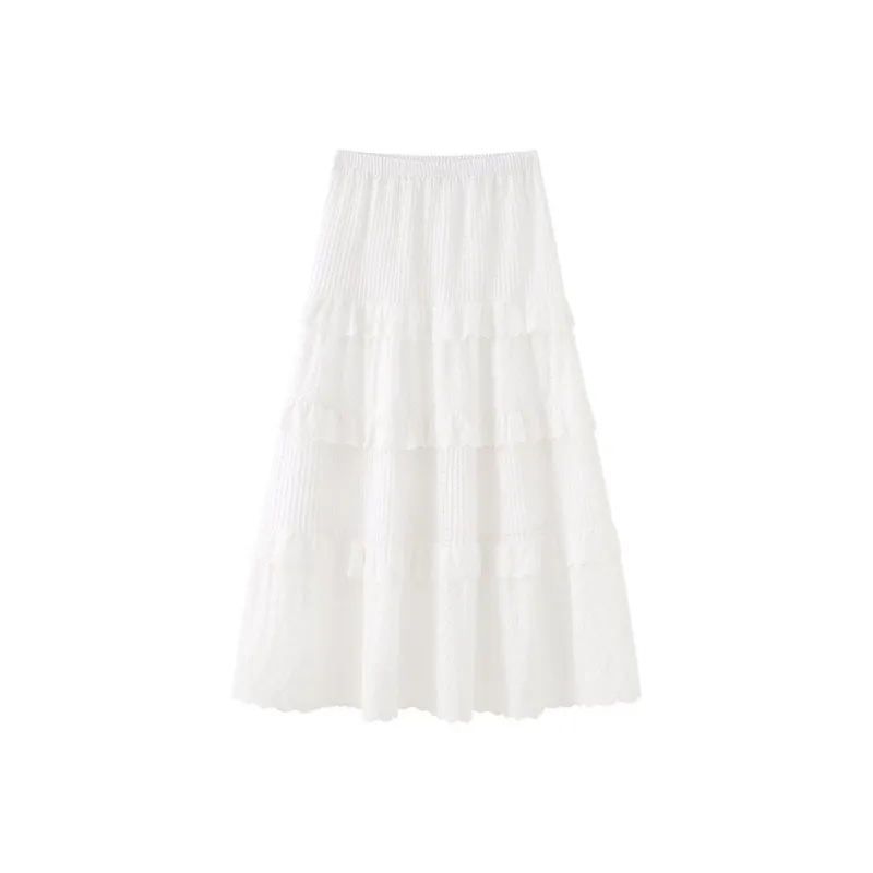 TBSM Casual Long Skirt Women's White-0