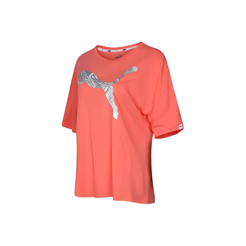 PUMA ESS + Raglan Sleeve T Shirt Women's Pink-2