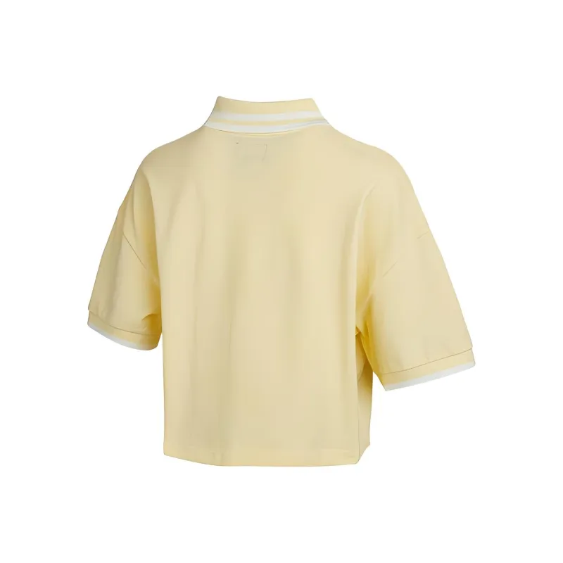 Converse Polo Shirt Women's Beige Yellow-1
