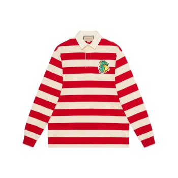 GUCCI Chinese New Year SS24 Polo Shirt Men's Red White