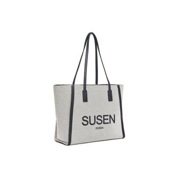 SUSEN Canvas Bag Handheld Shoulder Bag Women's Gray