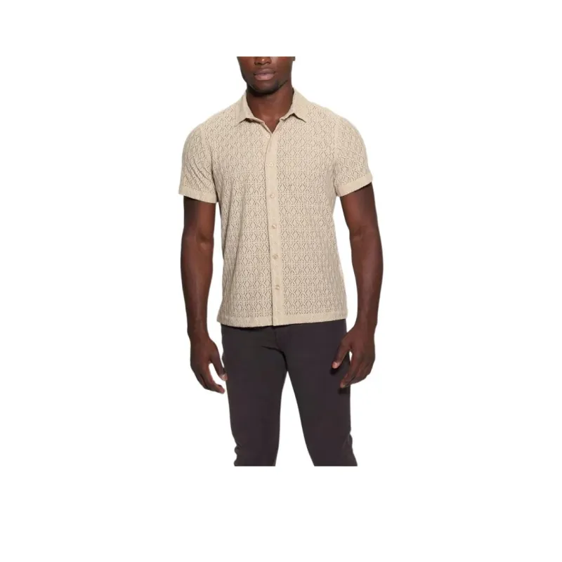 GUESS Shirts Men Beige Yellow-0