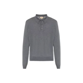 GUCCI Polo Shirts Men Gray
