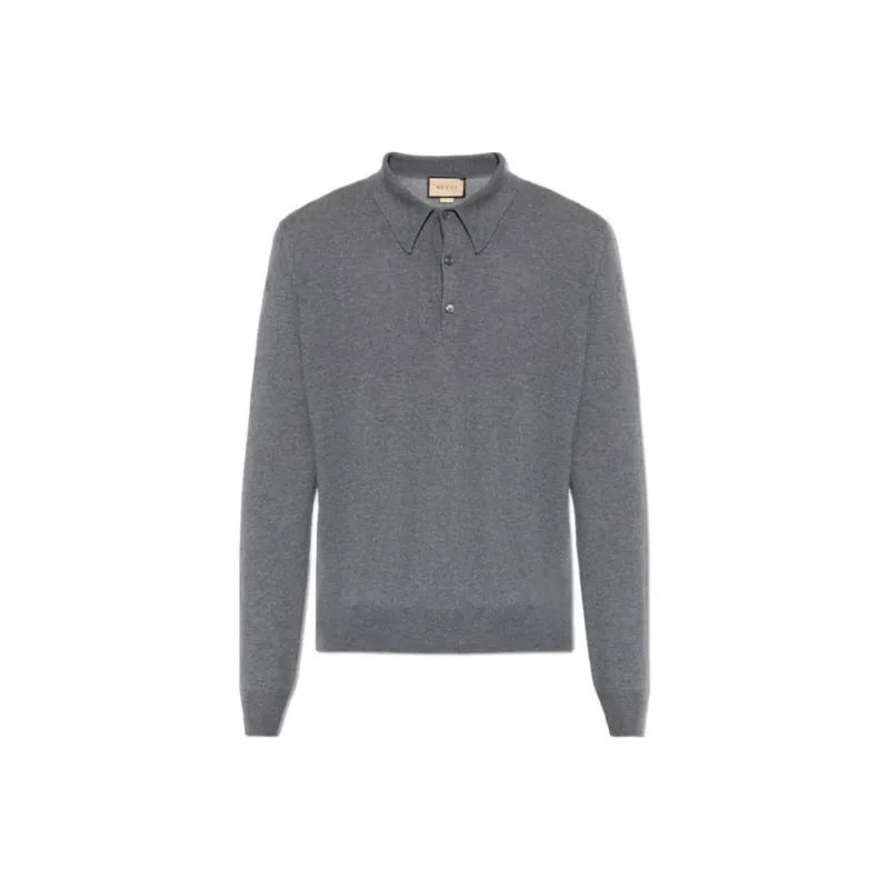 GUCCI Polo Shirts Men Gray-0