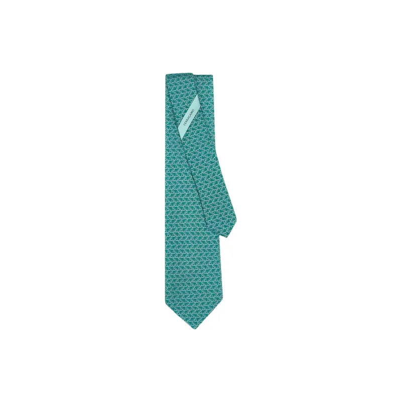 FERRAGAMO Silk Ties Men's Green-1