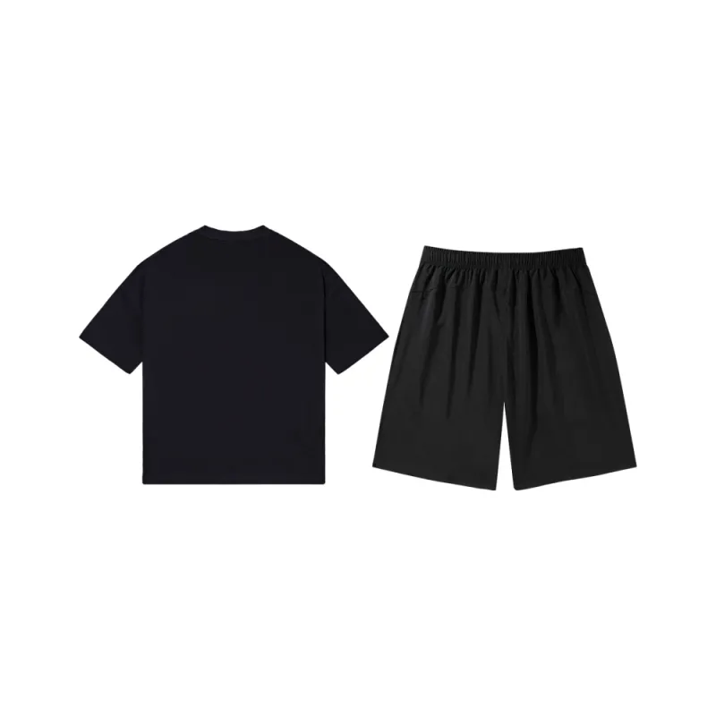 PEAK Casual Sportswear Unisex Two Piece Set Black/White-1