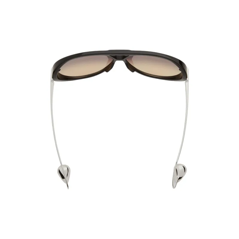Bottega Veneta Recycled Acetate Ester Aviator Sunglasses Men's Black-2