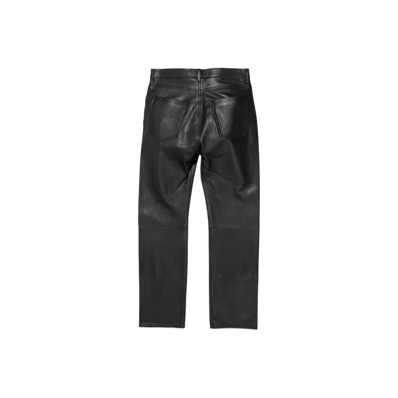 PURPLE BRAND Leather Straight leg Trousers-1
