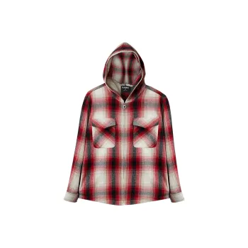 Slamble Shirts Unisex Red White Plaid