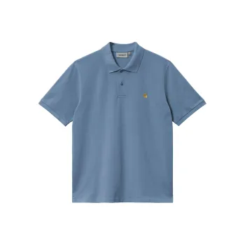 Carhartt WIP SS24 S/S Chase Pique Polo Shirt Men's Blue