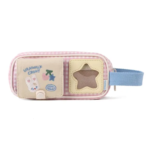 VANWALK Picnic Series Polyester Storage Bag Unisex Pink/Yellow/Blue