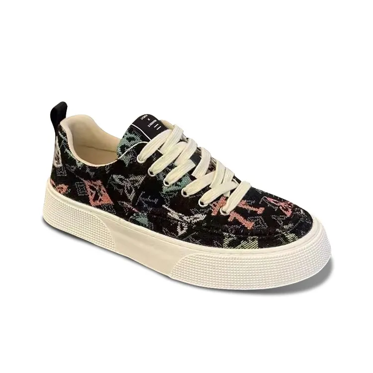 MEXICAN Low Top Skateboard Shoes Men's Black-1