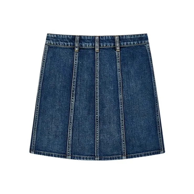 DEGAIA Denim Short Skirts Women's Dark Denim Blue-1