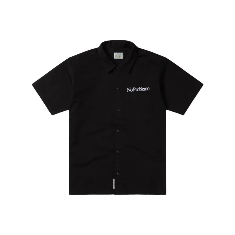 Aries No Problemo Embroidered Button Up Shirt-0