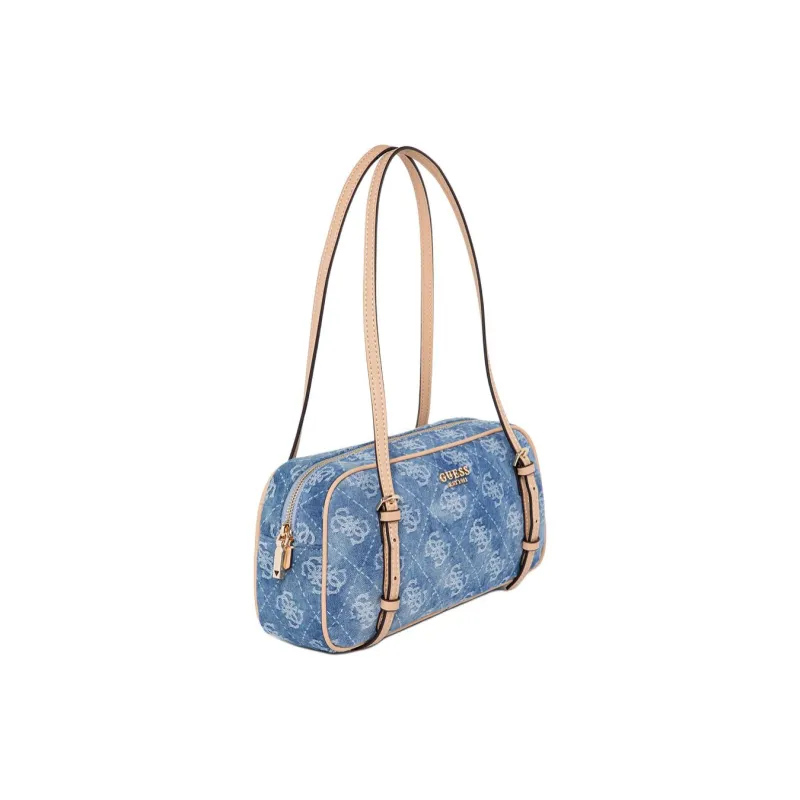 GUESS Fabric With Artificial Leather Shoulder Bag Women's Denim Blue-1